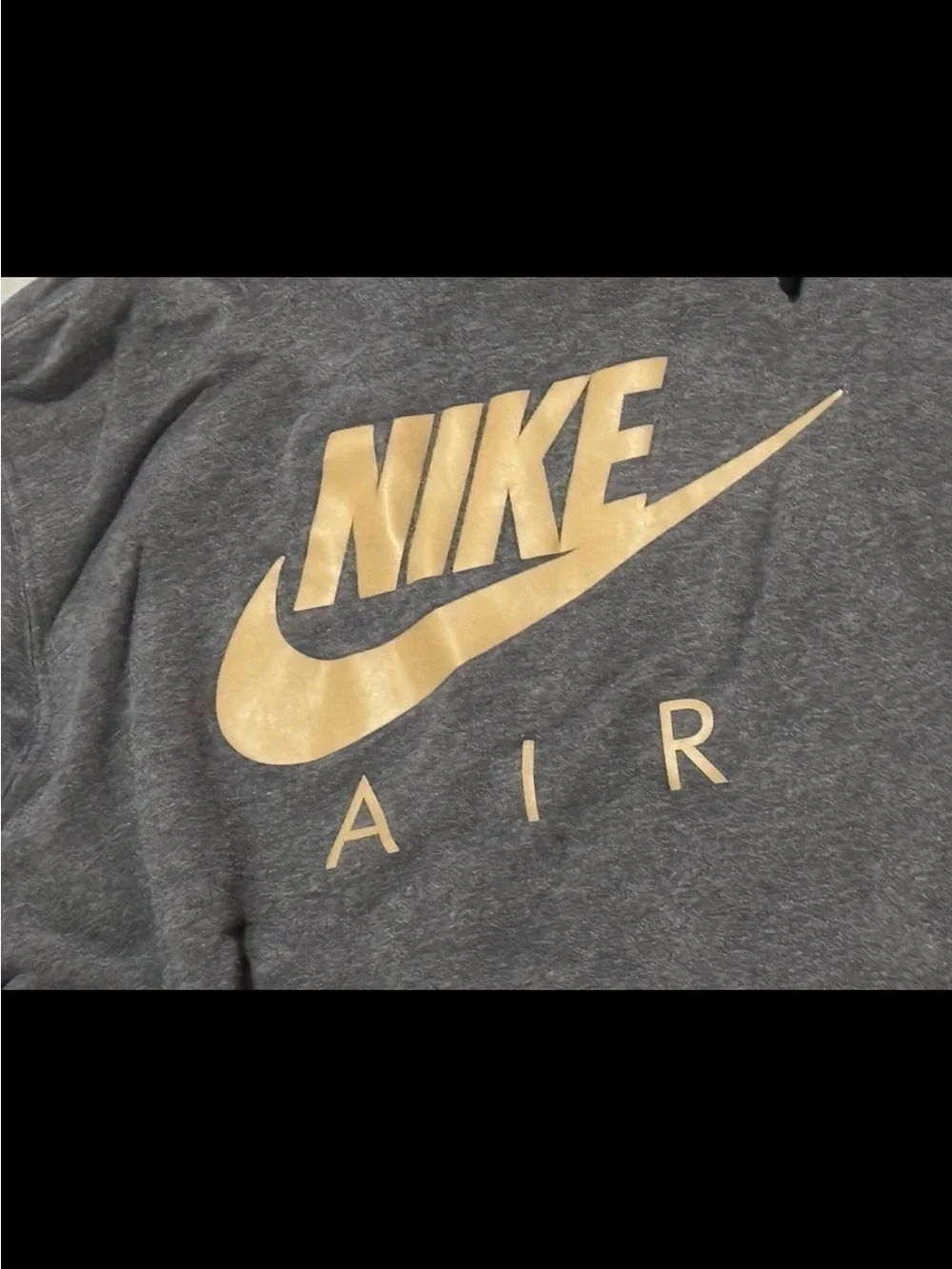 Nike Air Just Do It Swoosh Graphic Logo Gray/ Taupe Pullover Hoodie Men’s SZ.L